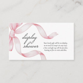 Tarjeta De Recepción Ducha de visualización de plegado rosado