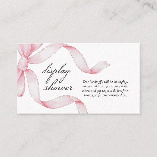 Tarjeta De Recepción Ducha de visualización de plegado rosado (Anverso)