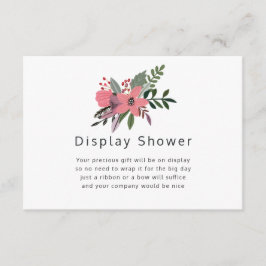 Tarjeta De Recepción Ducha de visualización de puentes florales de gran