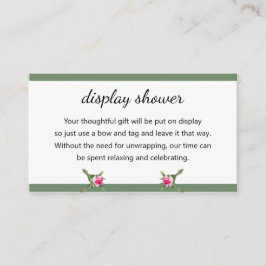 Tarjeta De Recepción Ducha de visualización de pulverización floral