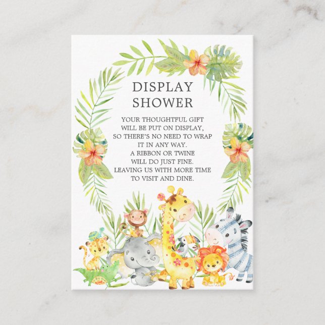 Tarjeta De Recepción Ducha de visualización de regalo de Baby Shower de (Anverso)