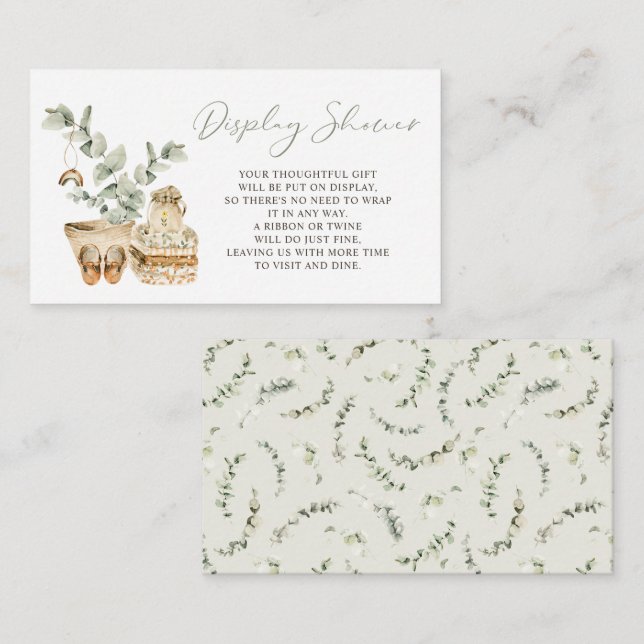 Tarjeta De Recepción Ducha de visualización de regalos de Baby Shower d (Anverso / Reverso)