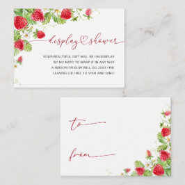 Tarjeta De Recepción Ducha de visualización de Strawberry Baby