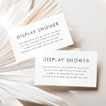 Tarjeta De Recepción Ducha de visualización de tipografía Minimalista n<br><div class="desc">Pida a los clientes que no envuelvan sus regalos con esta tarjeta de ducha de pantalla de personalizable. Presenta una tipografía minimalista. Personalice agregando sus detalles. Esta minimalista tarjeta de ducha es perfecta para cualquier tipo de ducha o temporada.</div>