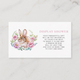 Tarjeta De Recepción Ducha de visualización de Wreath Floral de Bunny d