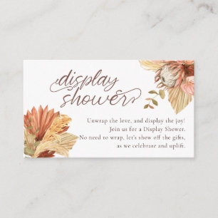Tarjeta De Recepción Ducha de visualización floral Boho Terracotta