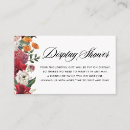 Tarjeta De Recepción Ducha de visualización floral de Amaryllis y Mamáe