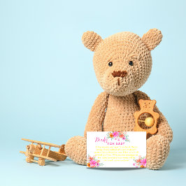 Tarjeta De Recepción Ducha floral de verano brillante Libros para bebé