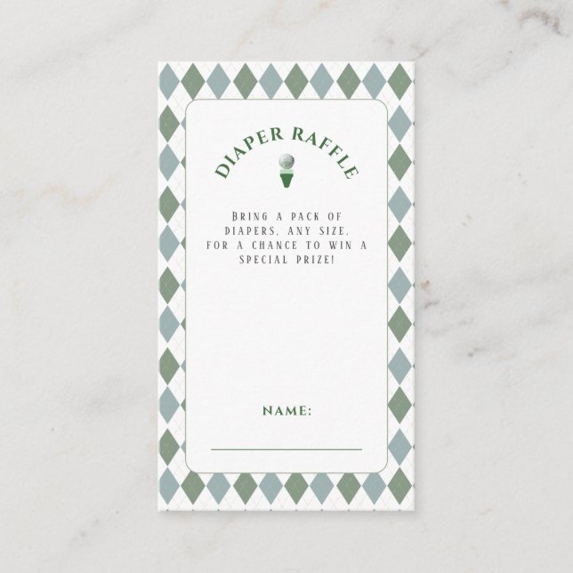 Tarjeta De Recepción Ducha infantil de golf moderna (Anverso)