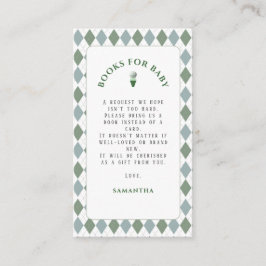 Tarjeta De Recepción Ducha infantil de golf moderna