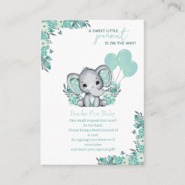 Tarjeta De Recepción Ducha Neutral para Elefante Bebé, Libros para Bebé