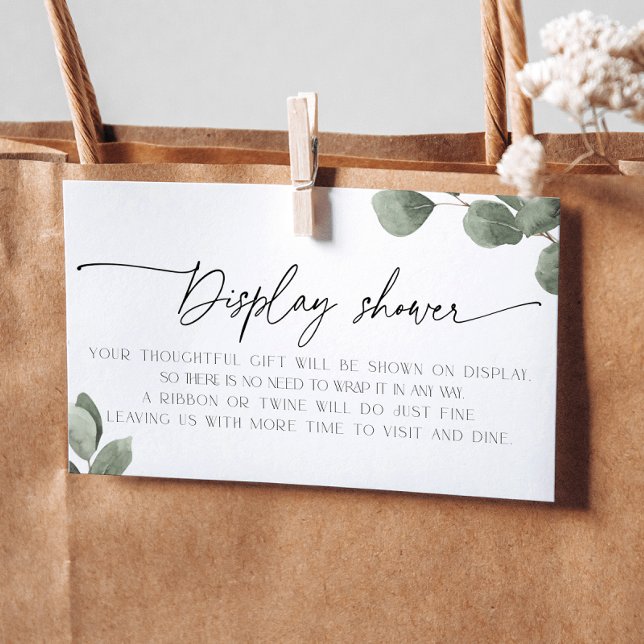 Tarjeta De Recepción Ducha nupcial de regalo sin envoltura de Eucalyptu (Subido por el creador)