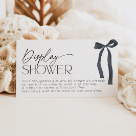 Tarjeta De Recepción Ducha nupcial de regalo sin envoltura Gothic Black
