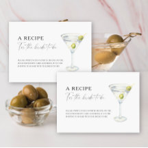 Ducha nupcial Martini Receta de la novia