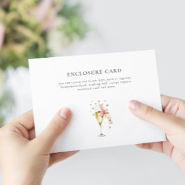 Tarjeta De Recepción Ducha Nupcial Personalizada con Perlas Rosa y Pros