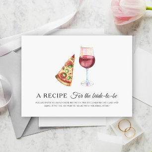 Tarjeta De Recepción Ducha nupcial Receta de la novia