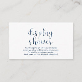 Tarjeta De Recepción Ducha para la pantalla del Boda, minimal, azul mar