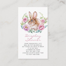 Tarjeta De Recepción Ducha para la pantalla Wreath de flores rojas y co