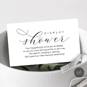Tarjeta De Recepción Ducha para pantalla boda, elegancia moderna mínima