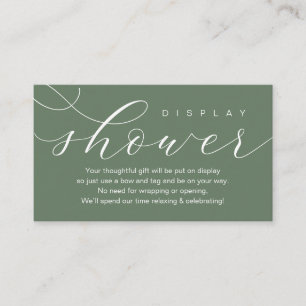 Tarjeta De Recepción Ducha para pantalla boda, elegancia moderna mínima