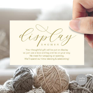 Tarjeta De Recepción Ducha para pantalla boda, Minimalista elegante mod
