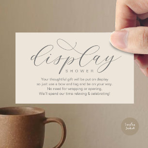 Tarjeta De Recepción Ducha para pantalla boda, Minimalista elegante mod