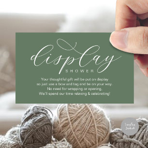 Tarjeta De Recepción Ducha para pantalla boda, Minimalista elegante mod