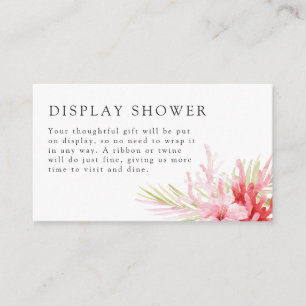 Tarjeta De Recepción Ducha rosa tropical de novias
