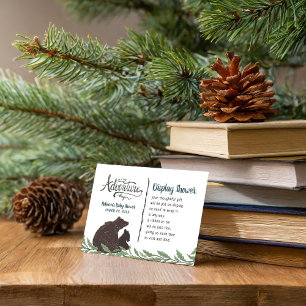 Tarjeta De Recepción Ducha Rustica De Oso Pequeño Sin Ajuste De Regalo