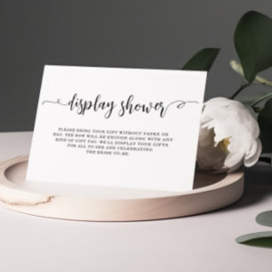 Tarjeta De Recepción Ducha simple para la pantalla