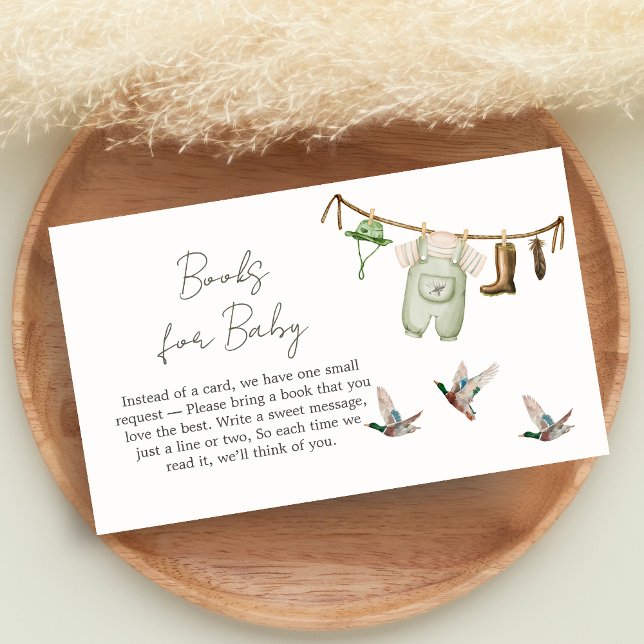 Tarjeta De Recepción Duck Hunting Baby Shower Books for Baby (Little Hunter Duck Baby Shower Books for Baby)