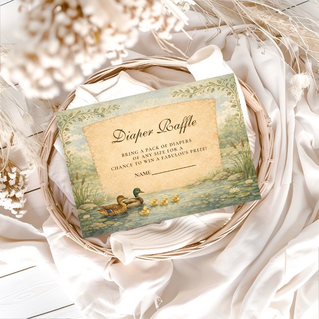 Tarjeta De Recepción Duckling Pond Diapper Raffle (Subido por el creador)