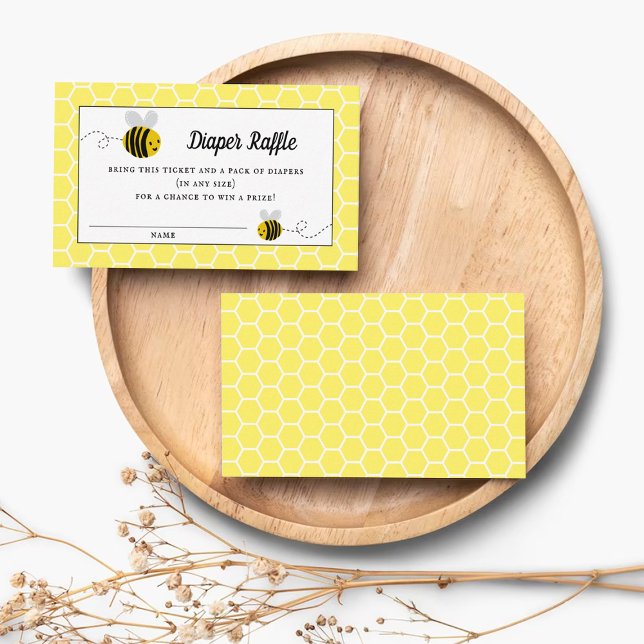 Tarjeta De Recepción Dulce Abeja de miel Baby Shower Diaper Raffle (Subido por el creador)
