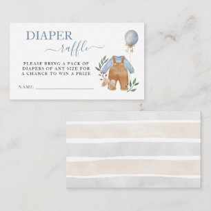 Tarjeta De Recepción Dulce Boho Neutral Boy Baby Shower Diaper Raffle