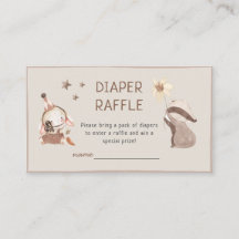 Dulce Boho Watercolor Animal Diaper Raffle