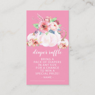 Tarjeta De Recepción Dulce calabaza Baby Shower Diaper Raffle