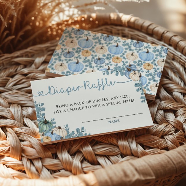 Tarjeta De Recepción Dulce calabaza Calabaza Azul Diaper Otoño Raffle (Subido por el creador)