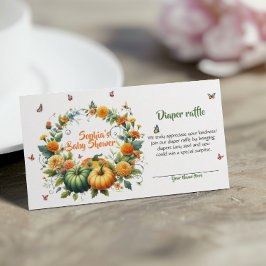 Tarjeta De Recepción Dulce Calabaza Floral Caída Diapé Raffle