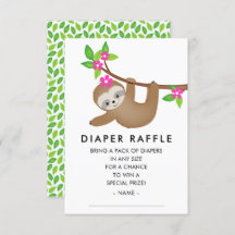 Dulce Chicas Sloth Baby Shower Diaper Raffle