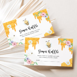 Tarjeta De Recepción Dulce como puede ser Bee Diaper Raffle