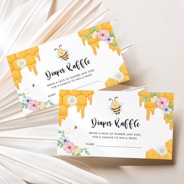 Tarjeta De Recepción Dulce como puede ser Bee Diaper Raffle (Subido por el creador)