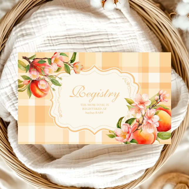 Tarjeta De Recepción Dulce como un Registro De Baby Shower De Peach (Subido por el creador)