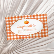 Dulce de Otoño Calabaza Baby Shower Rifa de Pañale