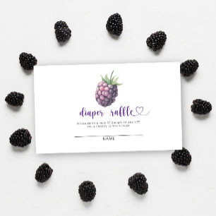 Tarjeta De Recepción Dulce de pañal de Blackberry rifle ducha de bebé