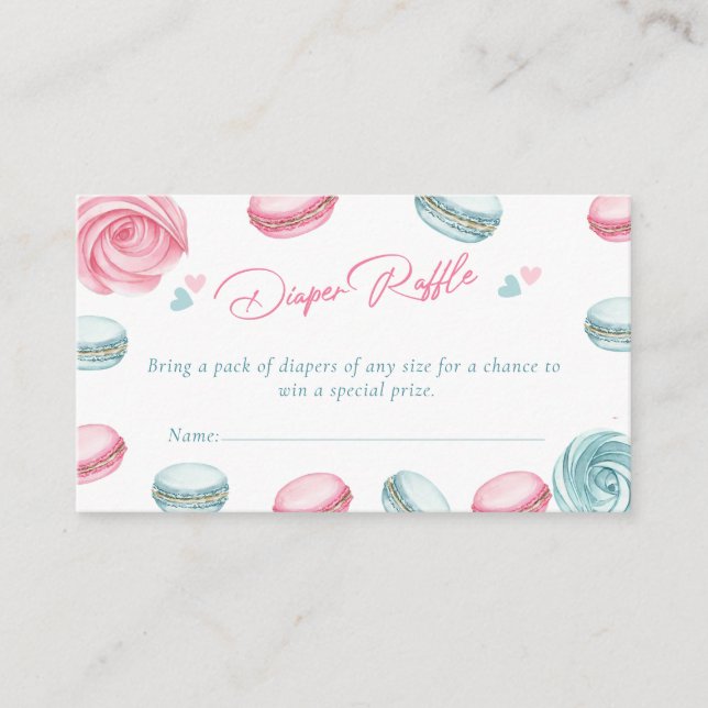 Tarjeta De Recepción Dulce Donut Baby Shower Diaper Ticket (Anverso)