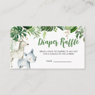 Tarjeta De Recepción Dulce Fiesta de Safari para el Bebe Diaper Raffle