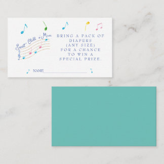 Tarjeta De Recepción Dulce hijo de mi Diaper musical Raffle