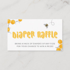 Tarjeta De Recepción Dulce Honey Bee Baby Shower Diaper Raffle Card