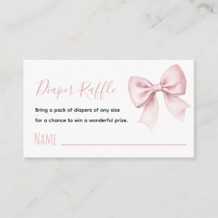 Tarjeta De Recepción Dulce Lotería de Pañales para Baby Shower de Niña