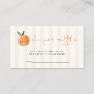 Tarjeta De Recepción Dulce Naranja Shower de Pañales para Bebe